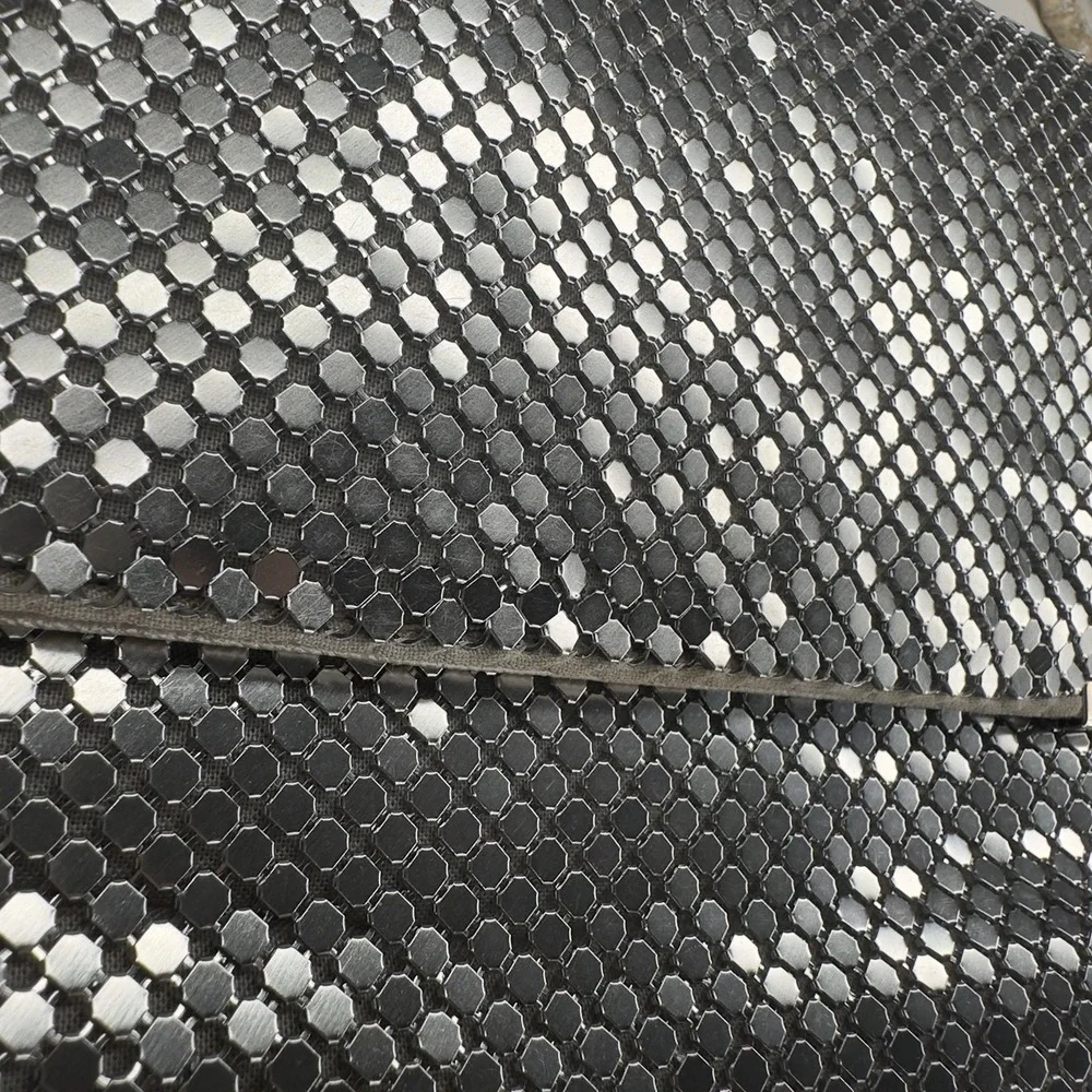 Silver Mesh Chainmail Clutch Shoulder Bag Evening Party Purse‎